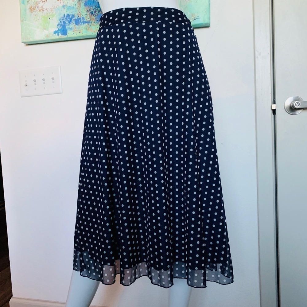 Women’s blue polka dot skirt L - Picture 2 of 6